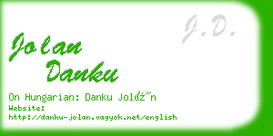 jolan danku business card